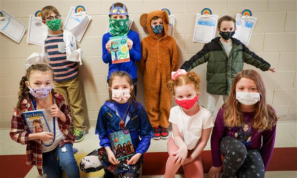 Students dressed as book characters